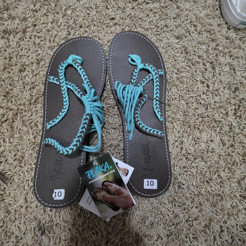 Plaka Women's Sandals - Turquoise